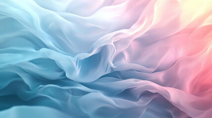 Fototapeta premium A soft, cloudy texture with pearlescent shine, mimicking winter fog with pastel hues, offering a soft and mystical 3D background