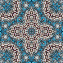 Seamless square pattern. Symmetric pattern texture