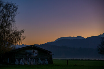 Abendstimmung über dem Rupertiwinkel