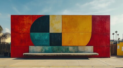 Colorful Abstract Wall Mural Design