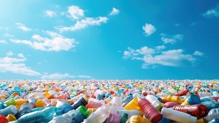 Fototapeta premium Reduce plastic waste how communities can combat pollution and promote sustainable practices for a cleaner environment