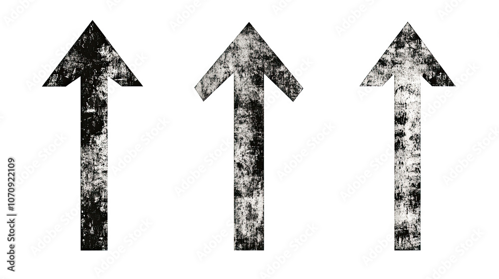 Poster grunge draft sketch arrows collection on a transparent background generative ai