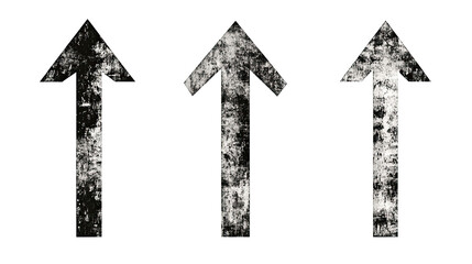 Grunge Draft Sketch Arrows Collection on a Transparent Background Generative AI