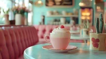 A cup of coffee sits on a table waiting to be enjoyed
