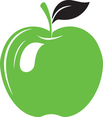 green and red black vector apple icon