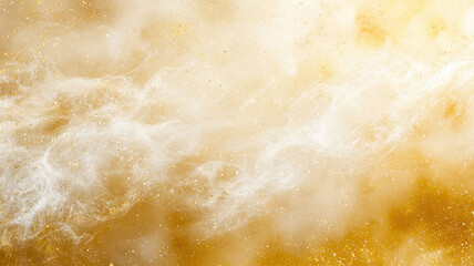 Obraz premium A wispy, misty texture with fine, floating gold flecks, creating a dreamy, ethereal background perfect for soft winter themes