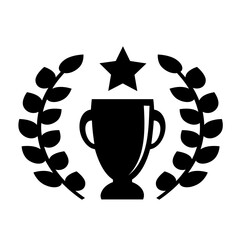 Vector illustration, badge, cup logo and achievements. isolated on a white background.