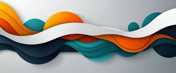 Obraz premium Depth Effect Layered Banner