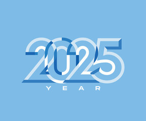 2025 Happy New Year design vector. trendy new year 2025 design template.