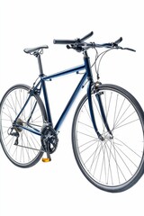 Fototapeta premium Blue bicycle isolated on white background.