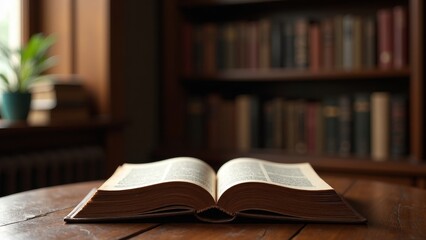 Obraz premium Cozy Reading Nook in a Sophisticated Library