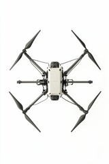 Drone with four propellers and a white body.