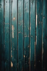 Fototapeta premium A close-up of a worn-out wooden wall with visible peeling paint, suitable for use in interior design or decoration projects