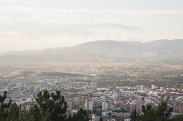 aerial view of the city of Skopje