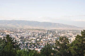 aerial view of the city of Skopje