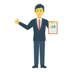 Businessman with Report