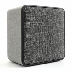 Naklejka premium Grey fabric speaker with black trim.