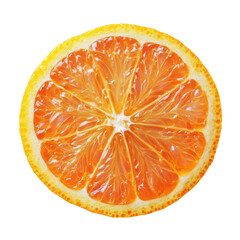 Fresh Orange Slice on Transparent Background