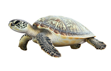 Obraz premium Sea Turtle Illustration on Transparent Background
