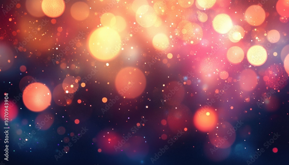 Poster shimmering red glitter with a blurred abstract effect - a sparkling and vivid visual display of intr