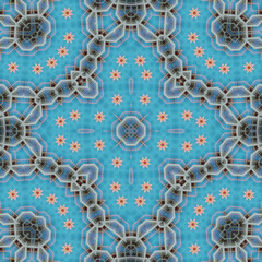 Seamless square pattern. Symmetric pattern texture
