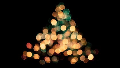 Blurred Christmas Tree With Lights. Festive Holiday Decorations. Abstract Christmas Tree Background With Soft Focus. Festive Holiday Decor.