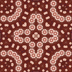 Seamless square pattern. Symmetric pattern texture