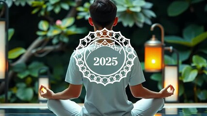 person sitting by a window, watching the first snowfall of New Year 2025 with a cup of chamomile tea. - Powered by Adobe