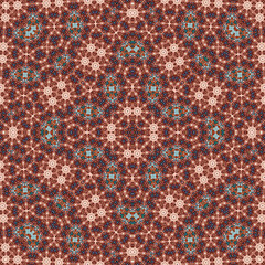 Seamless square pattern. Symmetric pattern texture