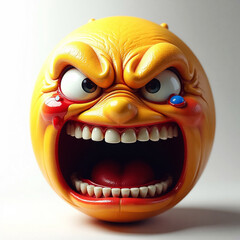 Obraz premium angry angry emoji smiley, negative smiley