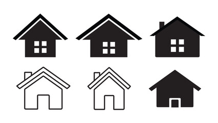  Stylish Home Vector Icon Design