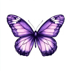 Purple Butterfly Isolated