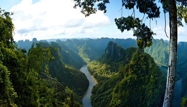 Dense Tropical Rainforest of Ulu Temburong National Park