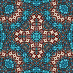 Seamless square pattern. Symmetric pattern texture