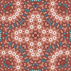 Seamless square pattern. Symmetric pattern texture