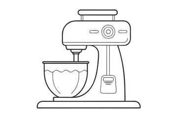 Food Processor Vector Art: Perfect for Kitchen and Cooking Designs
