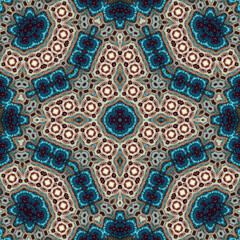 Seamless square pattern. Symmetric pattern texture