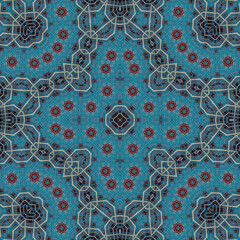 Seamless square pattern. Symmetric pattern texture