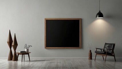 interior of a room with a table