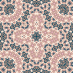 Seamless square pattern. Symmetric pattern texture