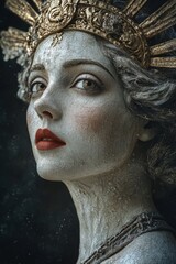 Ancient Roman mythological goddess Aurora.