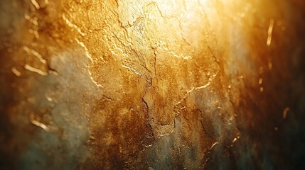 A textured wall with a warm, golden hue, showcasing intricate patterns and lighting.