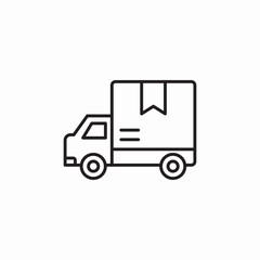 delivery truck lorry icon sign vector