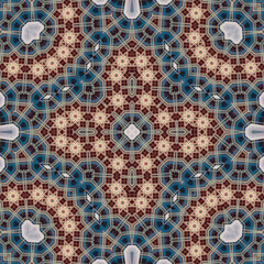 Seamless square pattern. Symmetric pattern texture