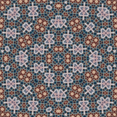 Seamless square pattern. Symmetric pattern texture