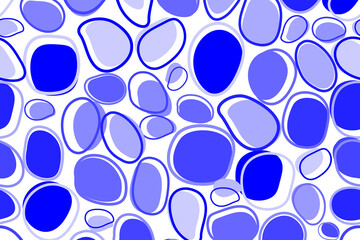 Vibrant abstract design of blue and purple shapes creating a dynamic visual experience