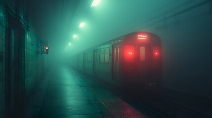 Fototapeta premium Train in tunnel