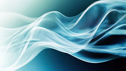 Fototapeta premium blue 3D rendering of flowing curve lines, creating a dynamic and smooth background with fluid motion