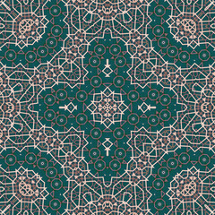 Seamless square pattern. Symmetric pattern texture