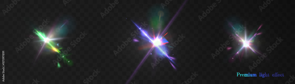 Poster light effect. vector illustration of bright color. abstract laser light beams. chaotic neon light ra